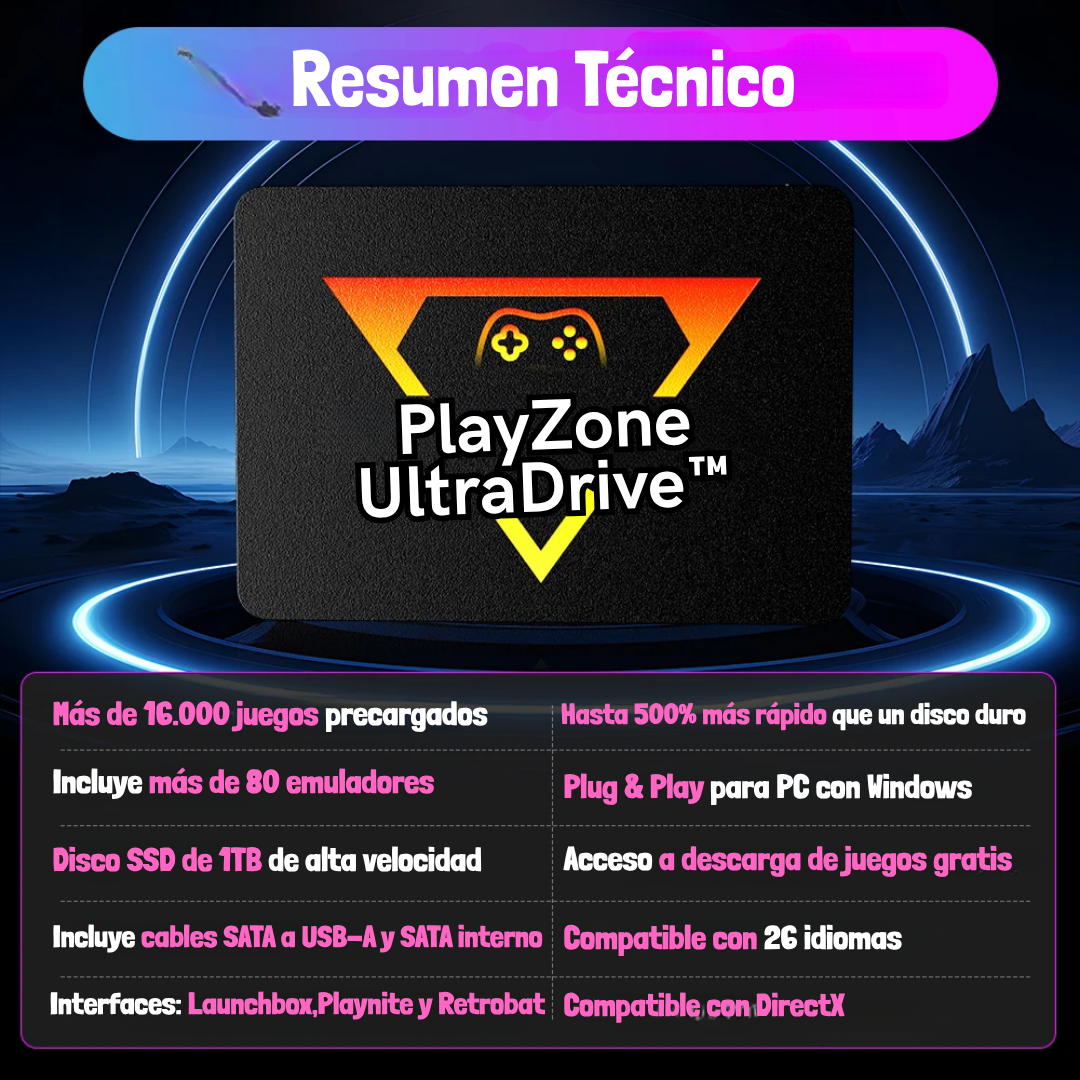 PlayZone UltraDrive™ – Consola Portátil Original de Alta Potencia | 55% de Descuento Solo hasta el 28 de Septiembre