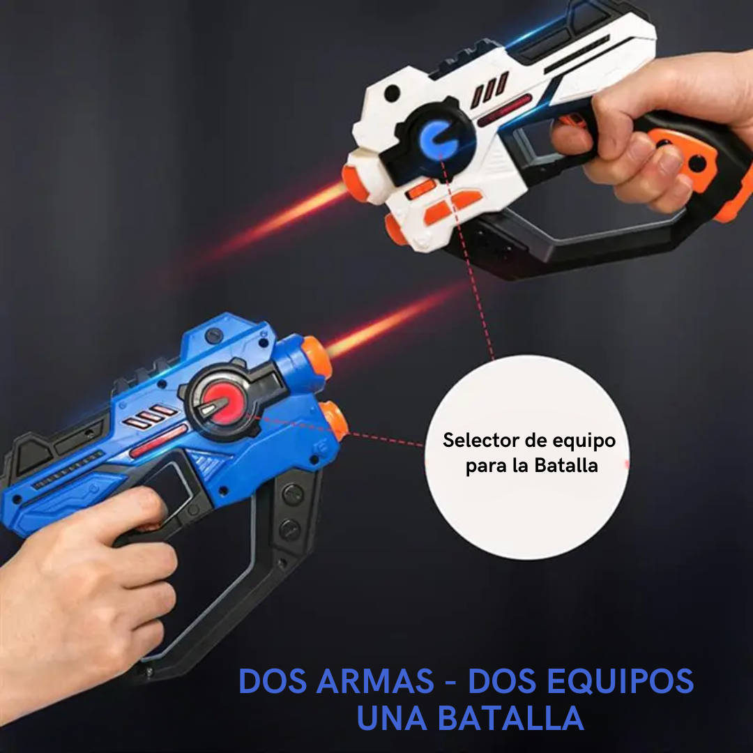 PROYECTOR DE BATALLA LÁSER PARA TODA LA FAMILIA - INCLUYE 2 PISTOLAS Y 3 ESCENARIOS DISTINTOS | 55% de Descuento hasta el 30 de Septiembre