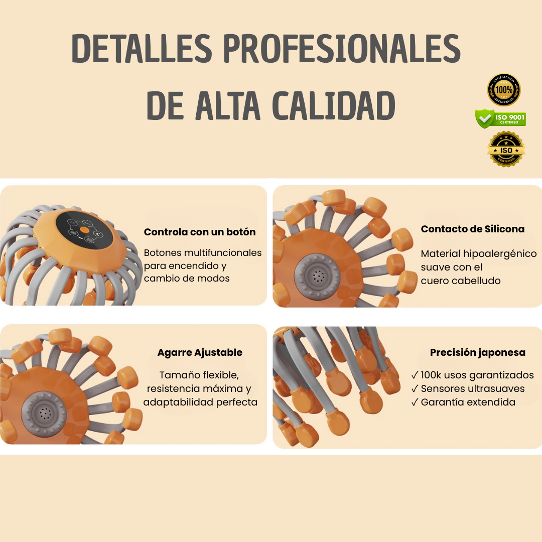 RelaxCap Pro™ - Masajeador de Cabeza Inteligente Original | 55% de Descuento Solo hasta el 30 de Septiembre