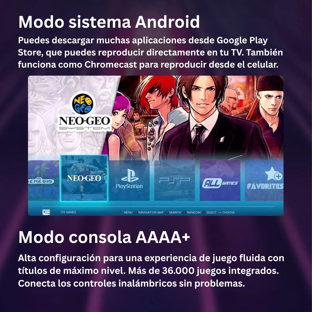 🎮 Especial Black Sale | PlayCast™ 3 en 1: Consola Retro + Smart TV + Centro Multimedia | 55% de Descuento Solo hasta el 28 de Septiembre