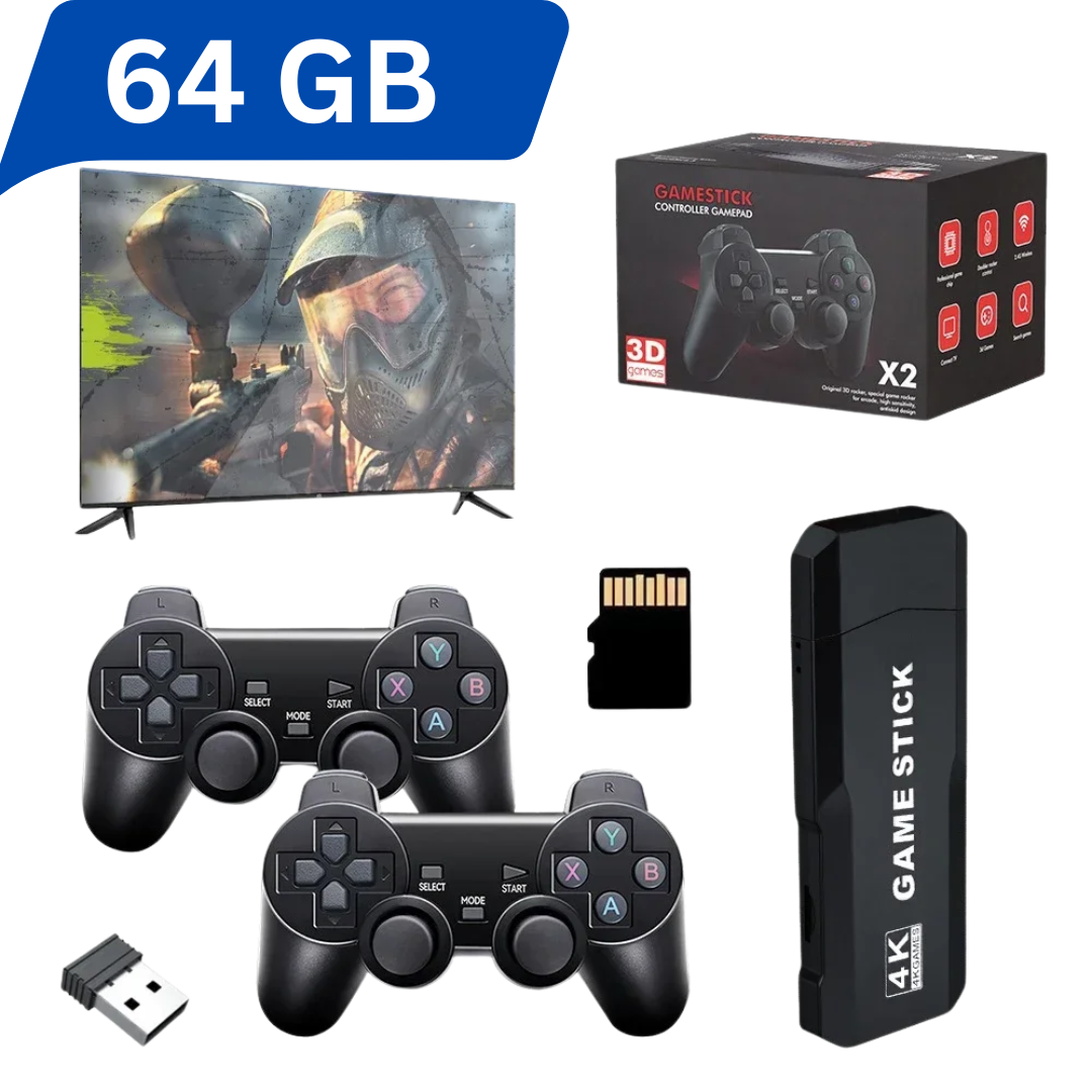 BlackSale | RetroStick Pro™ – Stick Retro de Juegos 3D + 2 Mandos Inalámbricos | Incluye hasta 128 GB + 55% Descuento Solo hasta el 30 de Septiembre⌛