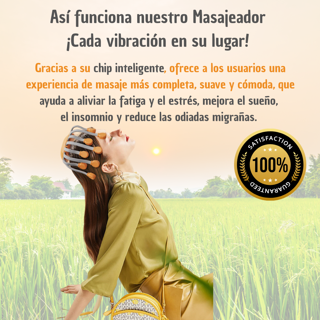 RelaxCap Pro™ - Masajeador de Cabeza Inteligente Original | 55% de Descuento Solo hasta el 30 de Septiembre
