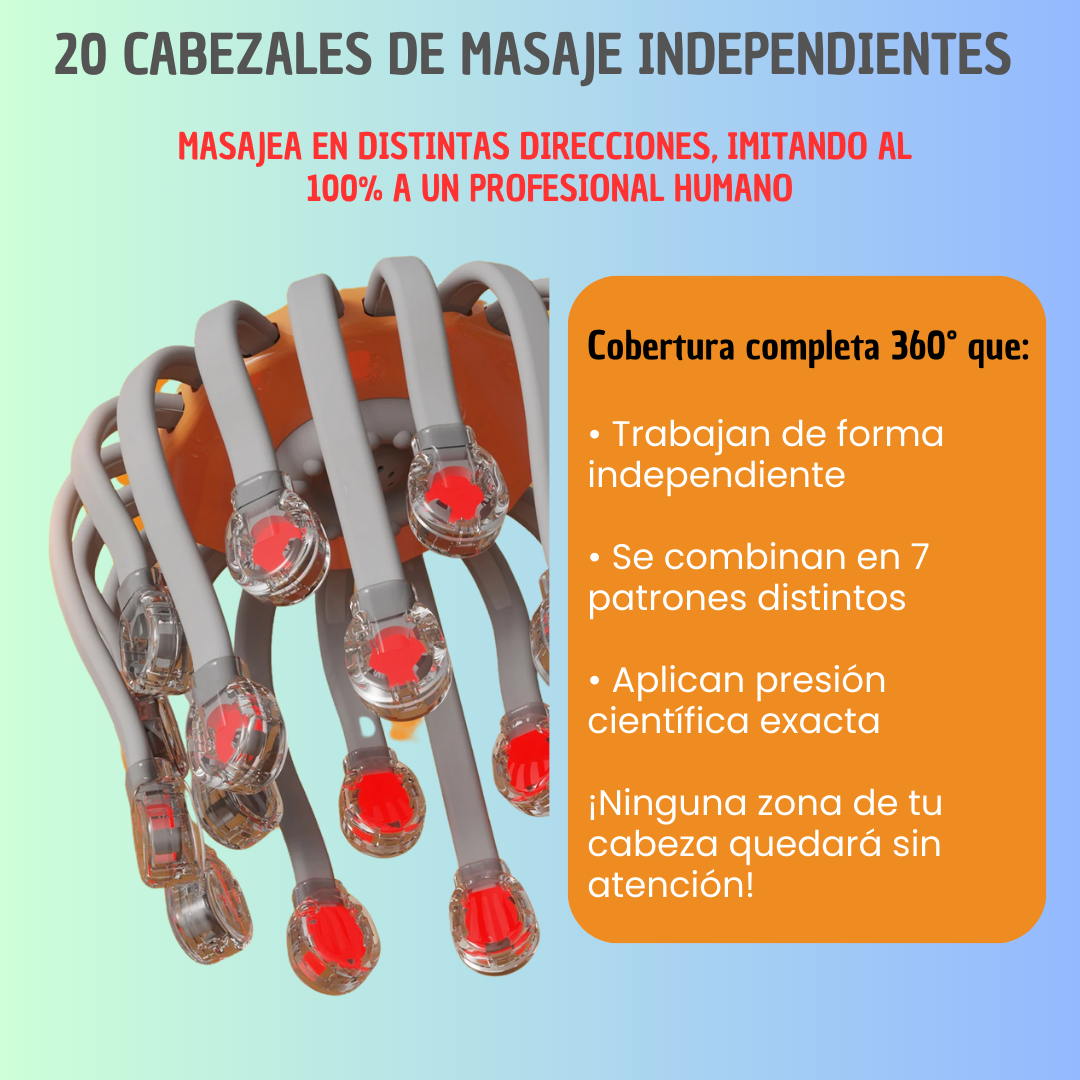 RelaxCap Pro™ - Masajeador de Cabeza Inteligente Original | 55% de Descuento Solo hasta el 30 de Septiembre